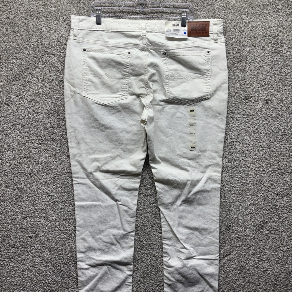 Joseph Abboud White Mens Jeans 40x34 Cotton‎  Athletic Fit 5 Pocket Denim NWT*